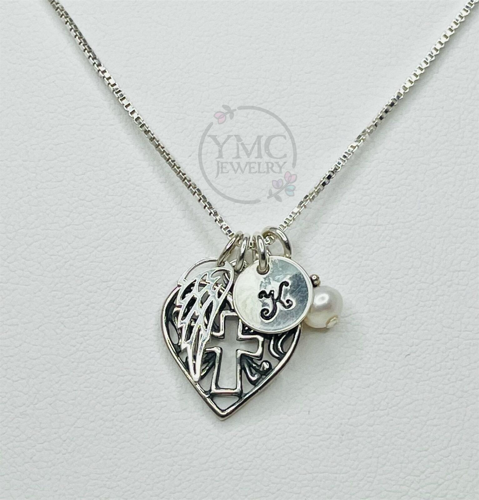 Personalized Remembrance Memorial Angel Wing Necklace,Mother's Day Gift,Sympathy Bereavement Gift,Loss of Husband Mom Mother Brother Sister