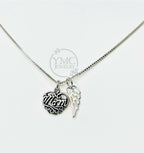 Personalized Remembrance Memorial Angel Wing Necklace,Mother's Day Gift,Sympathy Bereavement Gift,Loss of Husband Mom Mother Brother Sister