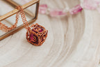 Purple Crystal Cube Necklace, Copper Wire Wrapped Pendant, Gifts for Women, Witch Jewelry
