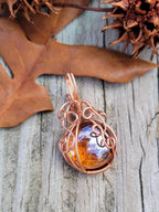 Orange Glass Pumpkin Pendant Necklace