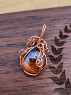 Orange Glass Pumpkin Pendant Necklace