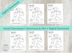DIY Printable Swedish Mermaid Coloring Page Learn Language Tracing Letters Worksheet Kids Sweden Svensk Målarbok Målarsida Instant Download