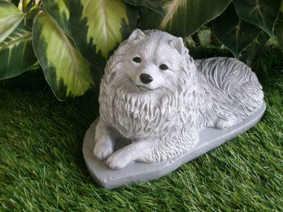 Keeshond Dog Concrete Statue 5x10x6" High