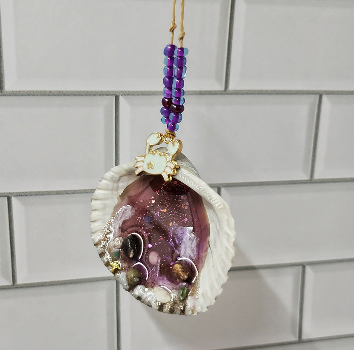 Natural Seashell Resin Ocean Ornament - Your choice!