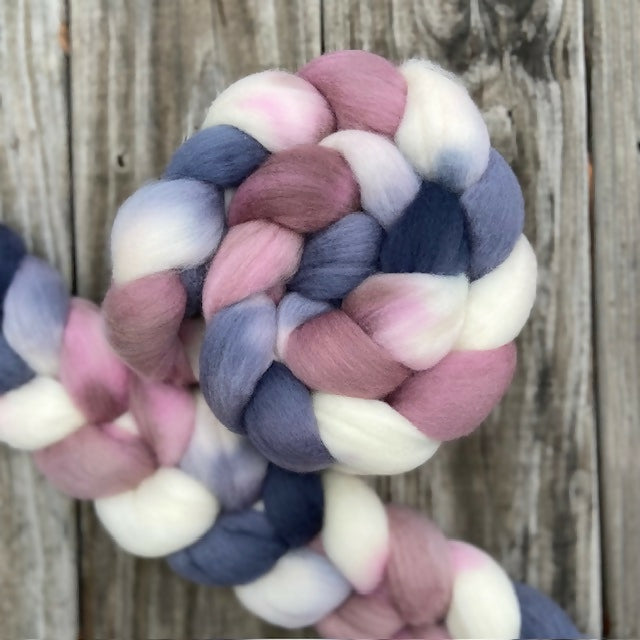 "Rhapsody" hand dyed Cormo wool