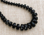 Faceted Black Beaded necklace