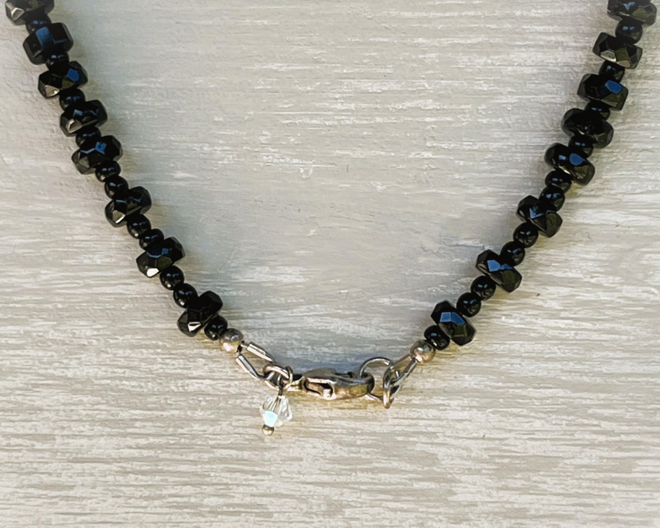 Faceted Black Beaded necklace