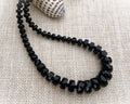 Faceted Black Beaded necklace