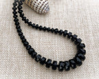 Faceted Black Beaded necklace