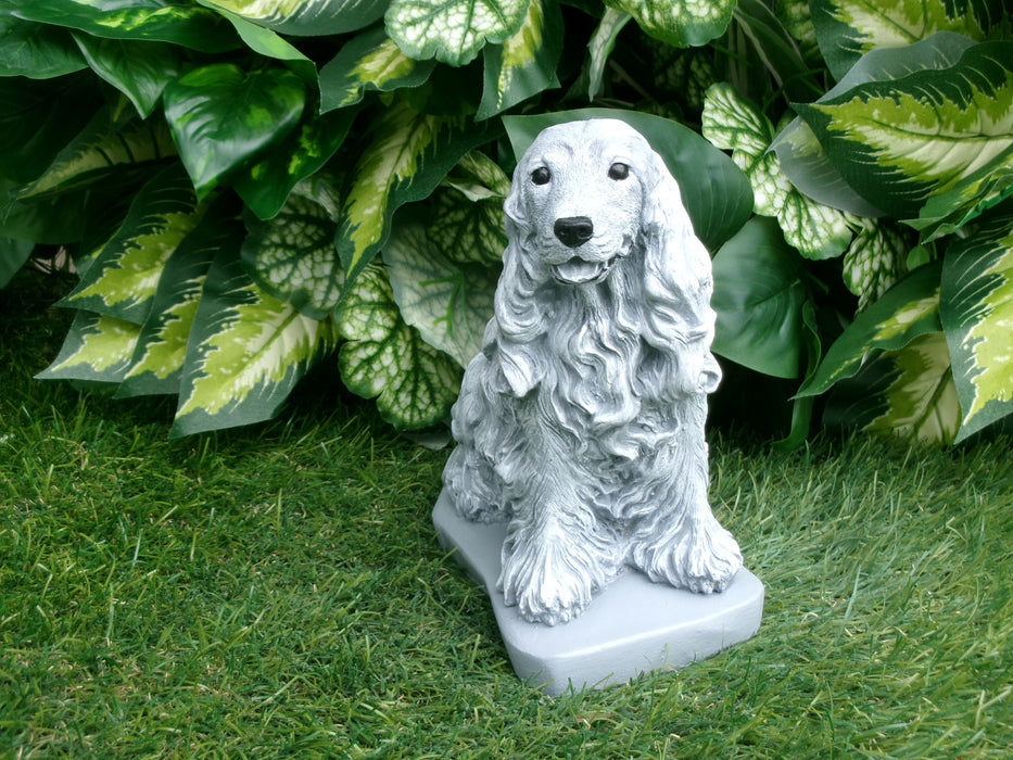 Springer Spaniel Concrete Statue 3.25 x 6.5x 7.5" high