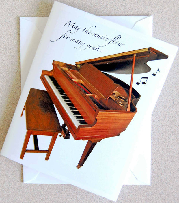 Music Greeting Card Baby Grand 4 Card Set