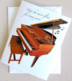 Music Greeting Card Baby Grand 4 Card Set