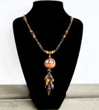 Bohemian Owl Tassel Necklace, Antique Brass Necklace, 24 Inches Long