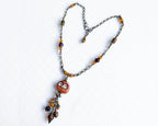 Bohemian Owl Tassel Necklace, Antique Brass Necklace, 24 Inches Long