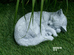 Sleeping Cat Concrete Statue 8x10x4 high