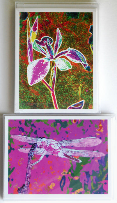 Blank Pop Art Note Card Set for the Gardener, Nature Lover or Art Lover