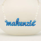 Small Acrylic Name Necklace, 1/2 Inch Height