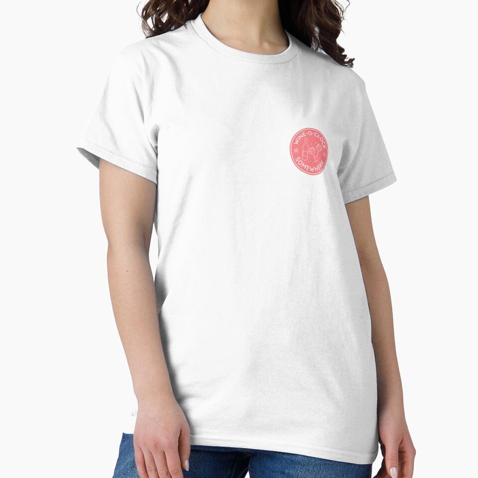 Copy of Wine O'clock Somewhere Seal - Wine Lover - Pink by maura41 Unisex T-shirt, Sweatshirt, Hoodie, Long Sleeve Tee