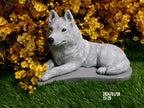 Concrete Husky Statue 11 x 5 x 7" High