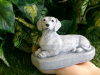 Dachshund Concrete Urn Decoration Figurine 2-1/2 x 5-1/4 x 3-1/2" high